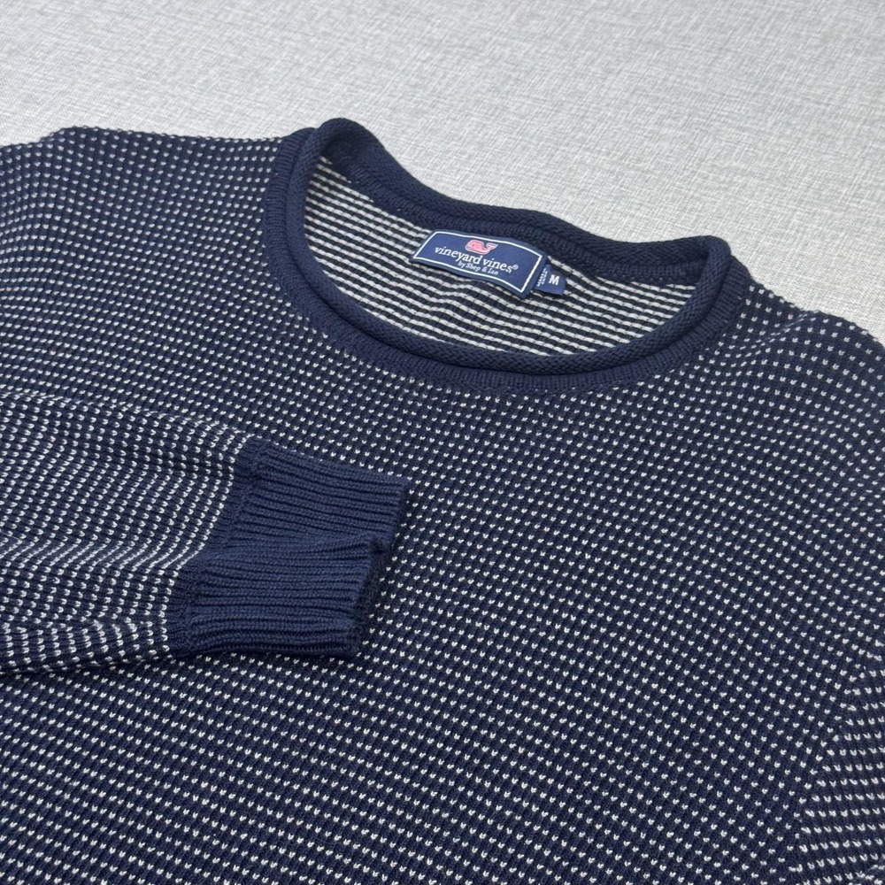 Vineyard Vines Roll Neck Pullover Sweater Mens Medium Blue Long Sleeve Cotton